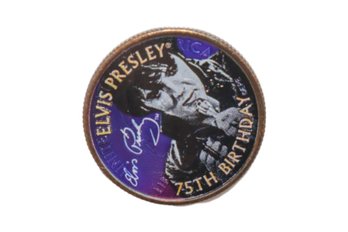 Elvis Presley 75th Birthday Colorized Coin