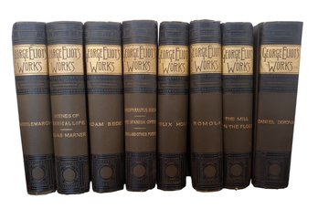 Circa 1900 The Works Of George Eliot 8 Volumes Antique Books