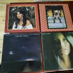 #130 - Lot Of 4 Vintage Emmylou Harris Record Albums In Excellent Playing Condition.