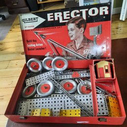 #23 - Vintage 1950's Gilbert Manufacturing Erector Set No. 10052 Rocket Launcher In Very Good Condition