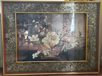 Vintage Folded Chinese Bowl Framed  Reproduction Print From Water Color By Dimitry Alexandroff