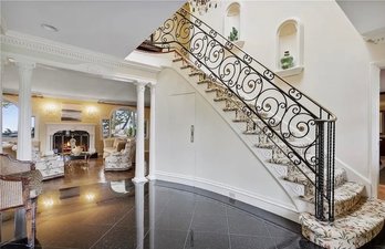 A Gorgeous Custom Wrought Iron And Brass Stair Rail - Detailed Scroll Work