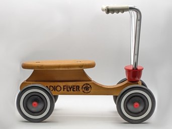 Vintage Radio Flyer Wooden Ride On Scooter Trike