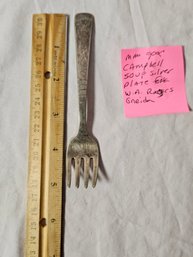 Vintage Mm Good Campbell's Soup Silver Plate Fork, W.A. Roger Oneida