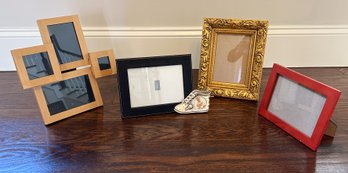 Collection Of 5 Photo Frames In Various Styles, Colors And Size