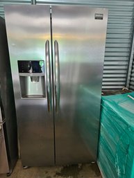 Frigidaire Stainless Steel Side By Side Refrigerator With Ice And Water Dispenser