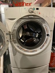 WHIRPOOL Front Loading Washer With Pedestal Drawer Included!   Alternate  PIckup Avail- Read Full Description)