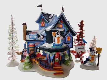 2005 Department 56 Frosty's Christmas Weather Station Village House North Pole Series Lighted W/box - Retired