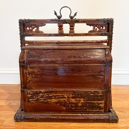 Antique Chinese Qing Dynasty Tiered Wedding Box, Circa 19th Century