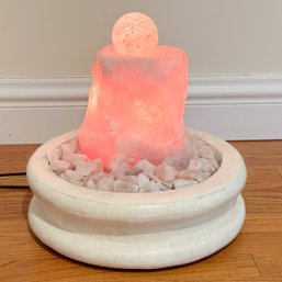 Rose Quartz Light Up Electric Water Fountain