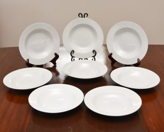 Set Of (8) Oneida White Ceramic Soup Bowls