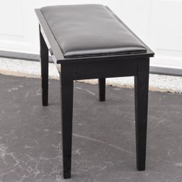 Black Piano Or Vanity Bench With Storage