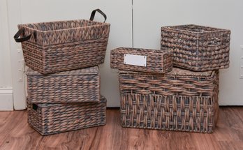 6 Seagrass Storage Baskets
