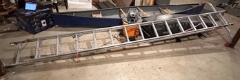 12 Foot Adjustable Metal Ladder With Stabilizer