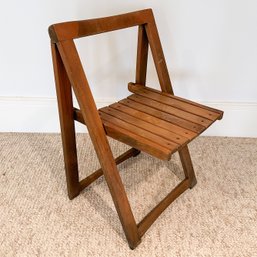 Vintage Wood Slat Folding Chair