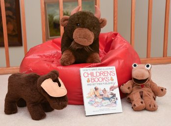 Red Bean Bag, 3 Stuffed Animals And 'How To Write A Children's Book'