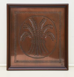 Solid Copper Wheat Tin Panel