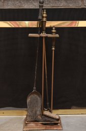 Set Of 3 Fireplace Tools With Stand