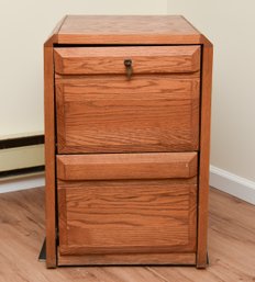 2 Drawer Wood File Cabinet With Key