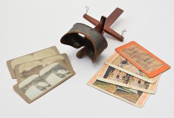 Antique Stereograph Viewer With (7) Stereocards
