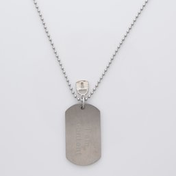 'I Am Content' Dog Tag Necklace