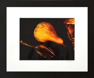 Cross Processed Cibachrome Print Of 'Pear And Fork' In Style Of Jan Groover 'Kitchen Still Lifes'