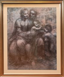 Leonardo DaVinci 'The Virgin And Child With St. Anne And John The Baptist' Framed Print