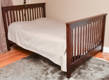 Convertible Full Size Wood Bed Frame, Converts To Daybed And Crib