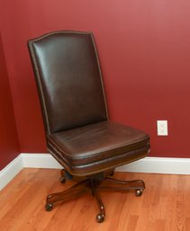 Leather Office Chair Adjustable Height With Wheels