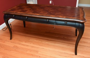 Hooker Furniture Multimedia Wood Desk With Oak Parquet Top