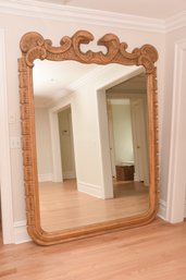 Grand Carved Wood Floor Mirror