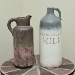 Pair Of Vintage Style Ceramic Milk Jugs
