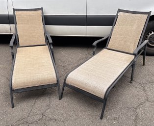 Pair Of Outdoor Chaise Lounges