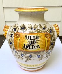 'Olio D'Oliva' Ceramic Pot