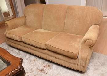 3 Cushion Gold Upholstered Sofa No. 2