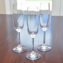Set Of (3) Waterford Crystal Marquis Champagne Flutes