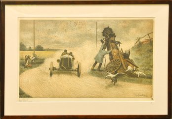 'Coupe Gordon Bennett 1905 #2', By Andre Nevil Framed Lithograph