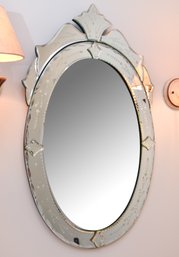 Ornate Wall Mirror With Leaf Pattern