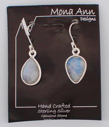 Sterling Silver Moon Stone Earrings