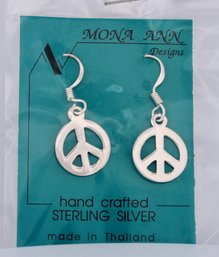 Peace Sign Drop Earrings