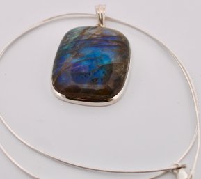 Sterling Silver Labradorite Pendant Necklace