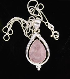 Rose Quartz Pendant Necklace