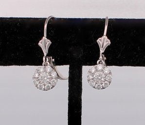 1 Carat TW Cluster Diamond Drop Earrings