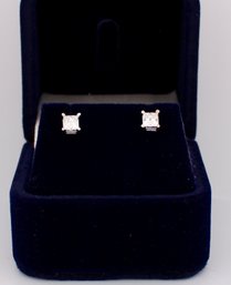 1 Carat TW Princess Diamond Earrings