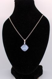 Elle Light Blue Stone And Silver Necklace