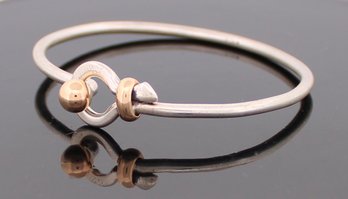 Sterling Silver 14K Gold Hook And Knot From Eden The Original Cape Cod Bangle