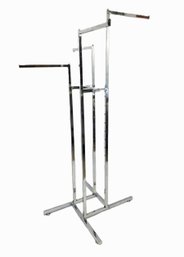 4-Way Chrome Clothing Rack With Adjustable Straight Arms  #1