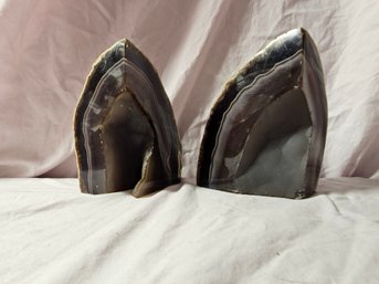 Set Of Geode Bookends