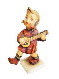 Vintage 'Happiness' Girl With Banjo #13/1 Porcelain Goebel M.I. Hummel Figurine West Germany