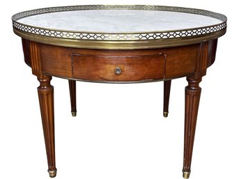 French Marble Top Bouillotte Table